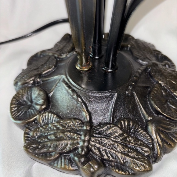 Hummingbird Tulip Glass & Bronze Dragonfly Tiffany Vintage Style Lamp TL4352-LLF - Picture 6 of 7
